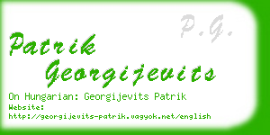 patrik georgijevits business card